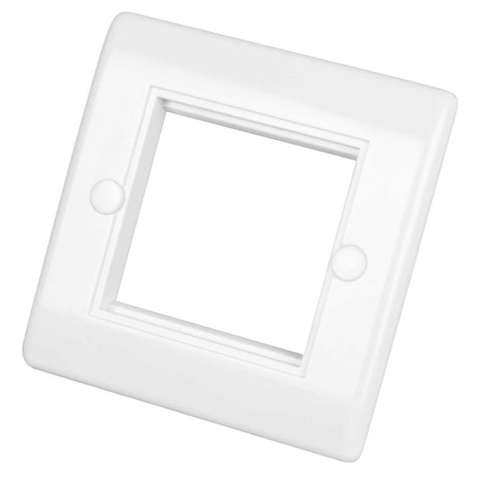 LGA Selectric 1 Gang 2 Euro Module Front Plate White