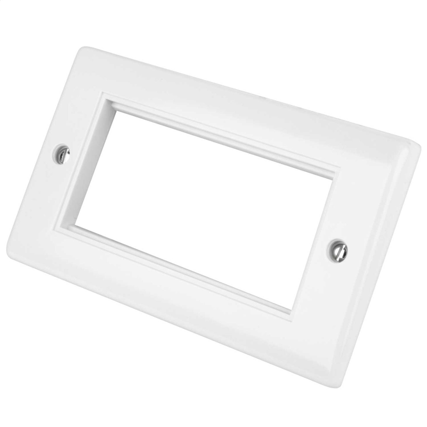LGA Selectric 2 Gang 4 Euro Module Front Plate White
