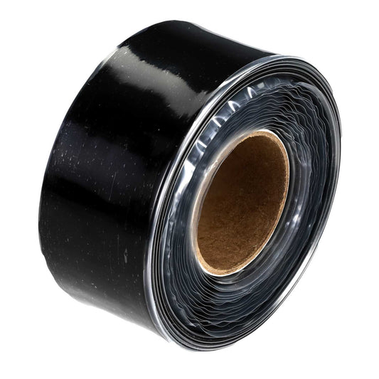 Ducktape 25mm Wrap-Fix Self Bonding Non Adhesive Silicone Tape Black (3m Roll)