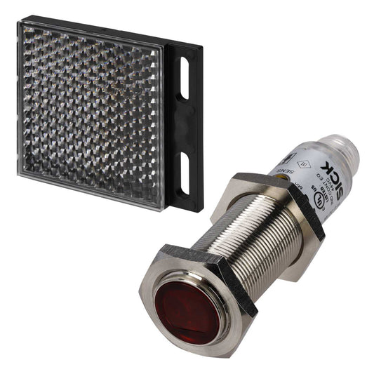 Sick VL180-2P42431 0.05m - 7m Detection Photoelectric Retro-Reflective Barrel Sensor