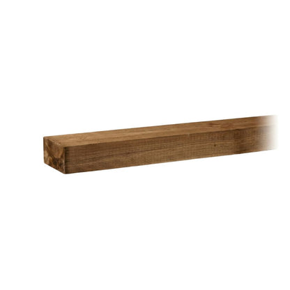 125mm x 250mm Brown Treated Garden Railway Sleeper 2.4m