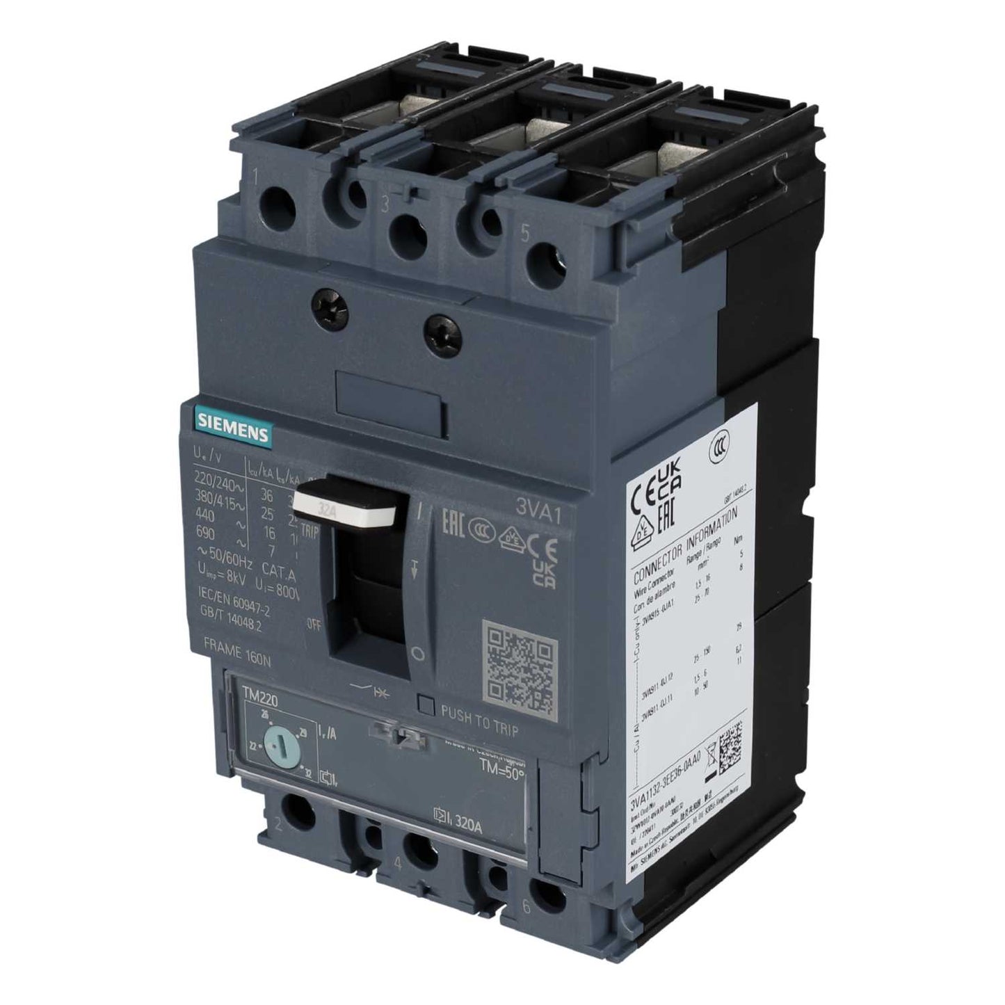 Siemens 32A Triple Pole 25kA Mccb