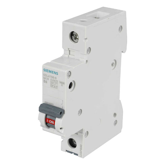 Siemens 6A Single Pole 10kA B Curve MCB