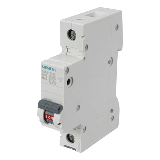 Siemens 20A Single Pole 10kA B Curve MCB