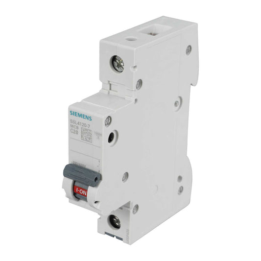 Siemens 20A Single Pole 10kA C Curve MCB