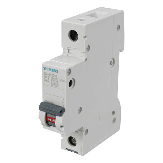 Siemens 20A Single Pole 10kA D Curve MCB