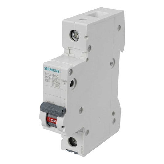 Siemens 50A Single Pole 10kA C Curve MCB