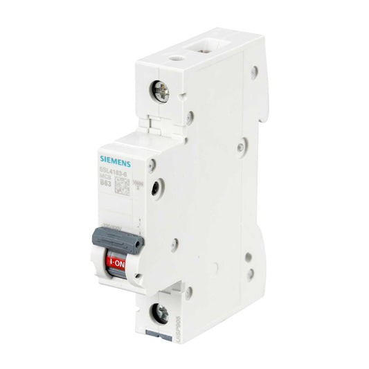 Siemens 63A Single Pole 10kA B Curve MCB