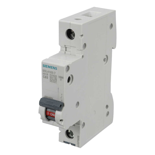 Siemens 63A Single Pole 10kA C Curve MCB