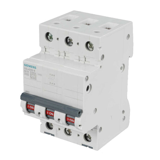 Siemens 32A Triple Pole 10kA D Curve MCB