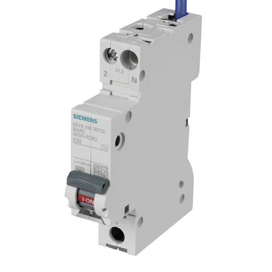 Siemens 32A 1P+N 1 Module C Curve 6kA 30mA Type A Afdd Combined Rcbo