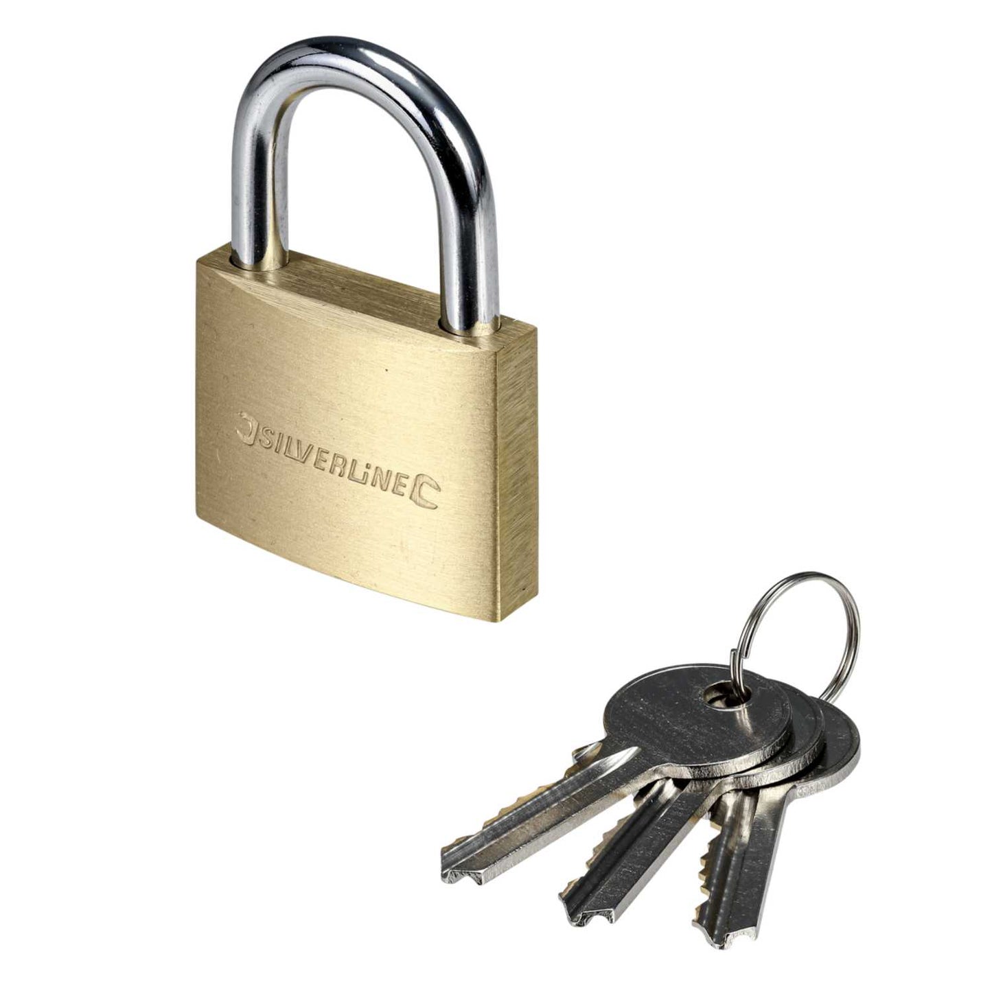 Silverline 50mm Padlock Brass
