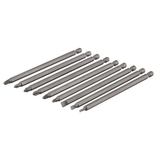 Silverline 150mm Cr-V Extra Long Power Bit 9 Piece