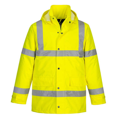 Hi-Vis Winter Traffic Jacket , 4XL, R, Yellow