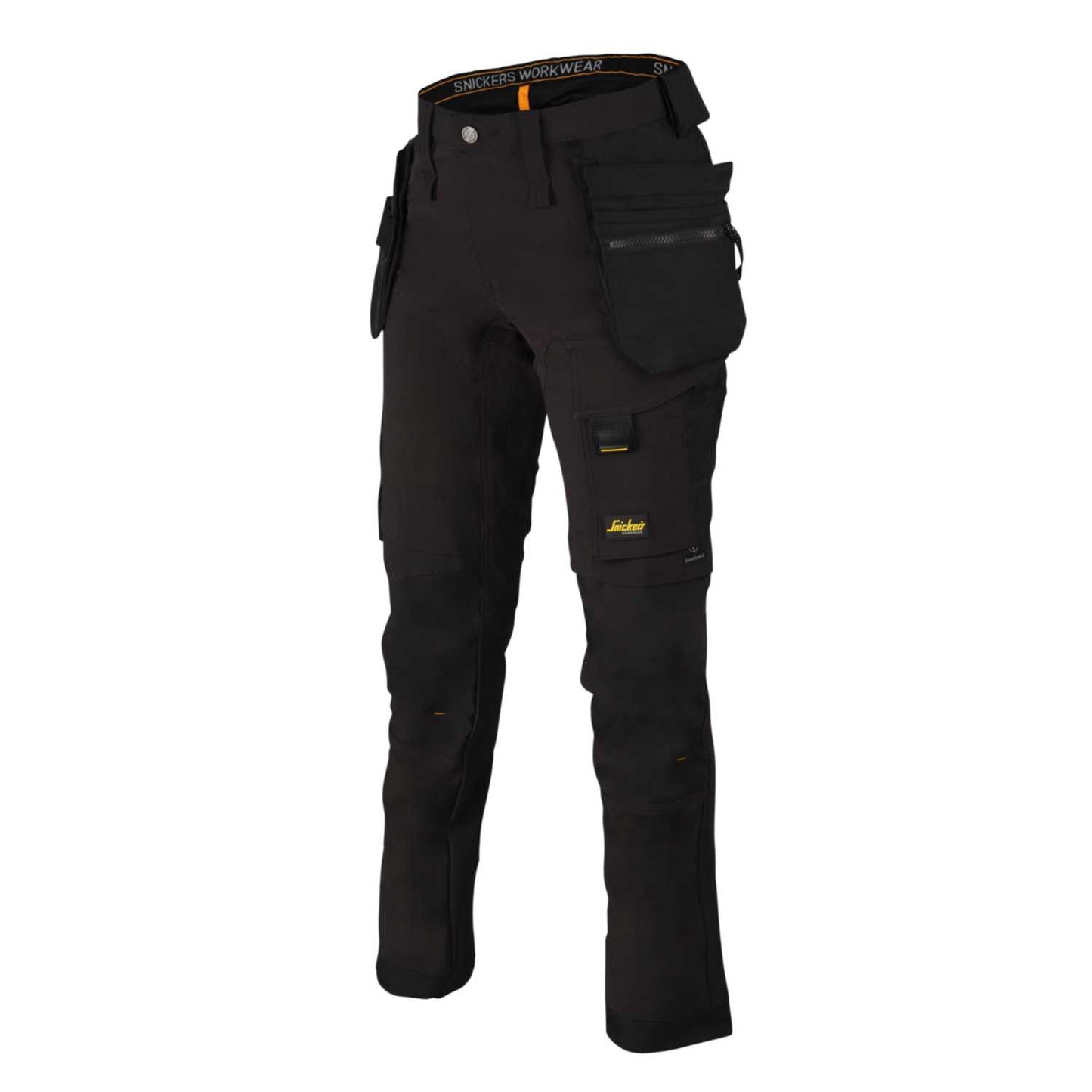 Snickers 33W AllRoundWork 4-Way Stretch Trousers with Holster Pockets Black