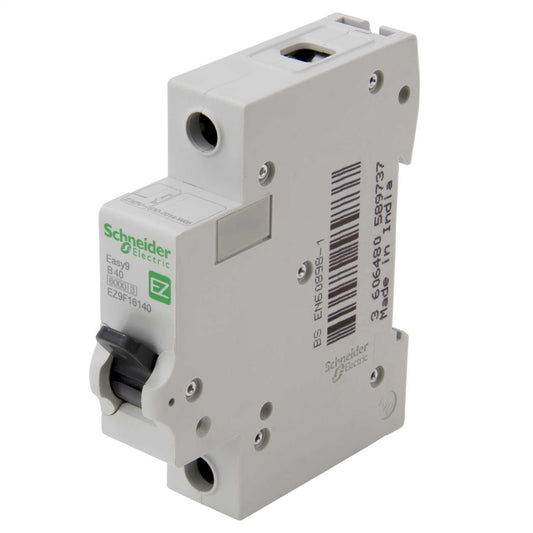 Schneider Easy9 40A Single Pole 6kA B Curve MCB