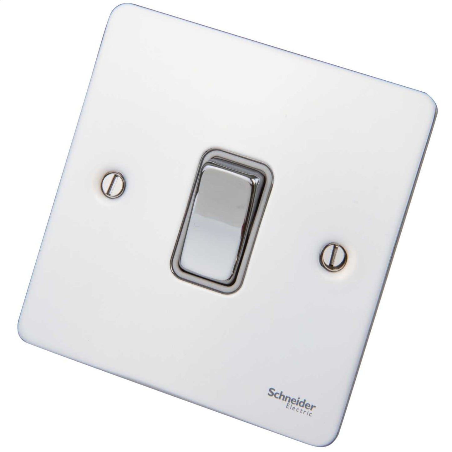 Schneider GET Ultimate 16A 1 Gang Intermediate Switch White Insert Polished Chrome
