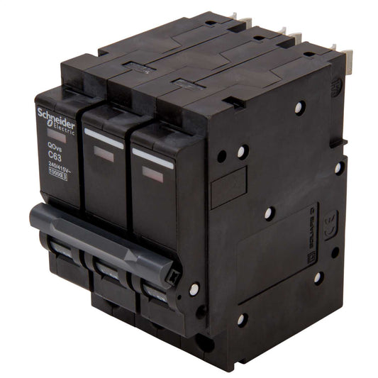 Schneider Square D Qovs 63A Triple Pole 10kA C Curve MCB