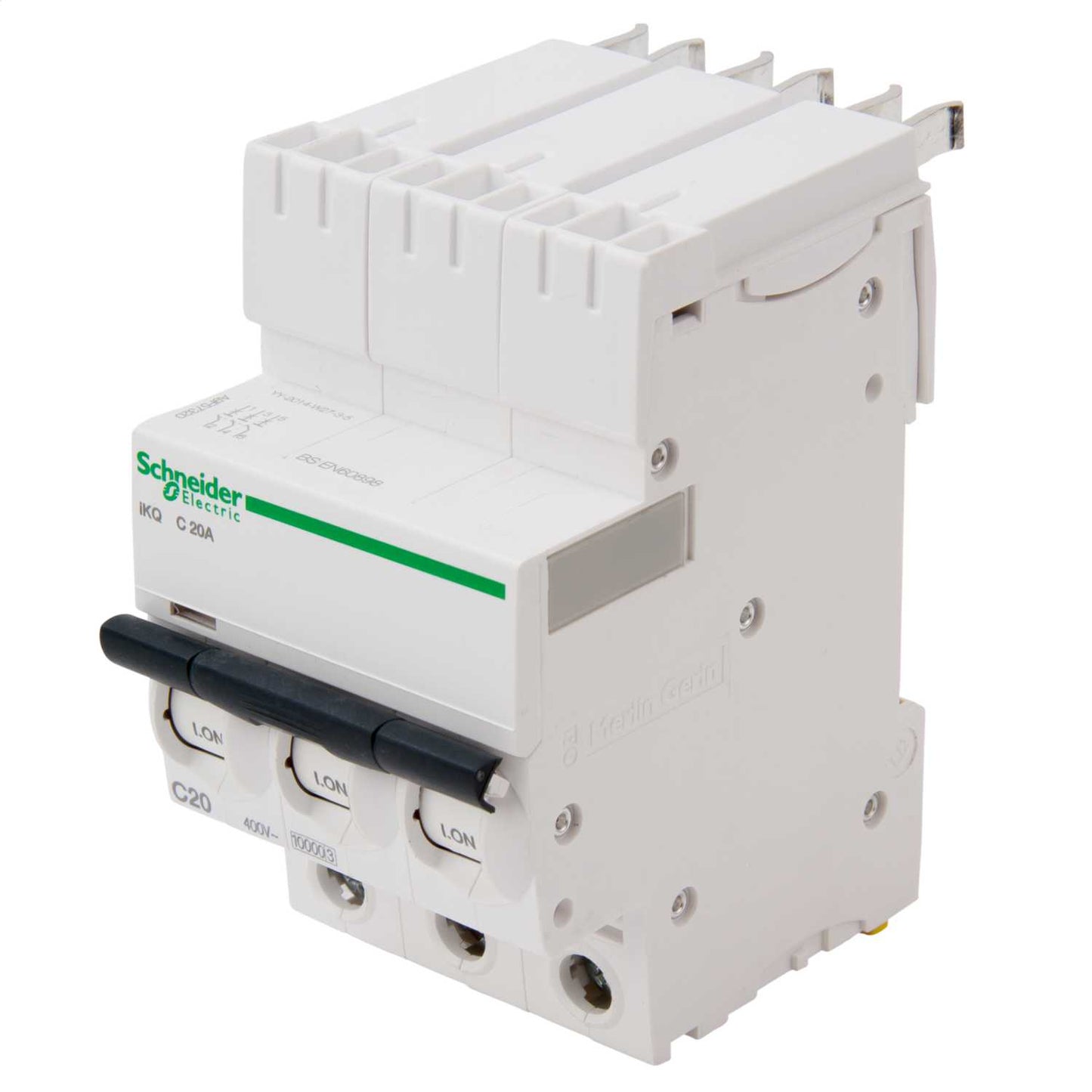 Schneider Square D IKQ 20A Triple Pole 10kA C Curve MCB