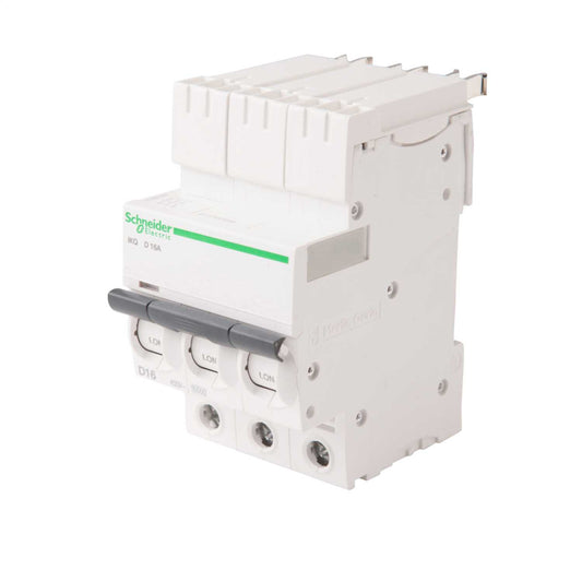 Schneider Square D IKQ 16A Triple Pole 10kA D Curve MCB
