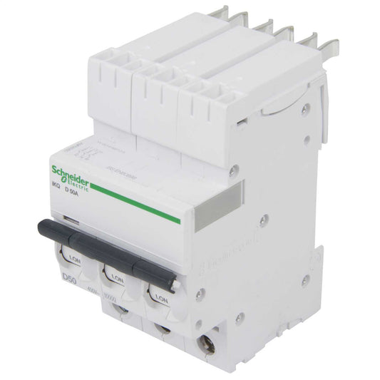 Schneider Square D IKQ 50A Triple Pole 10kA D Curve MCB