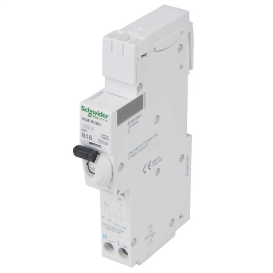 Schneider Square D IKQ 16A 1P+N 1 Module B Curve 10kA 30mA Type A Rcbo