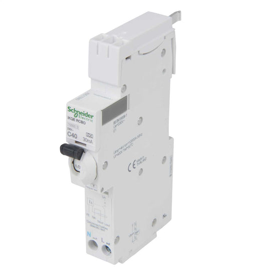 Schneider Square D IKQ 40A 1P+N 1 Module C Curve 10kA 30mA Type A Rcbo