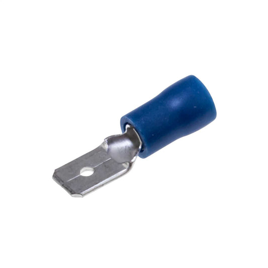 Engex 6.3mm Blue Male Spade Crimp Lugs for 2.5mm Cables (Pack of 100)