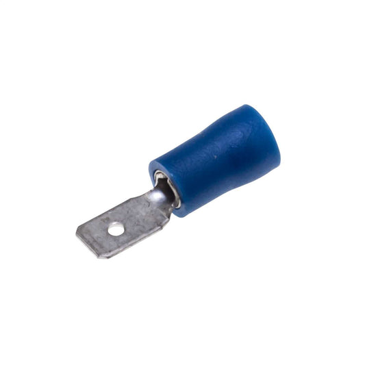 Engex 4.8mm Blue Male Spade Crimp Lugs for 2.5mm Cables (Pack of 100)
