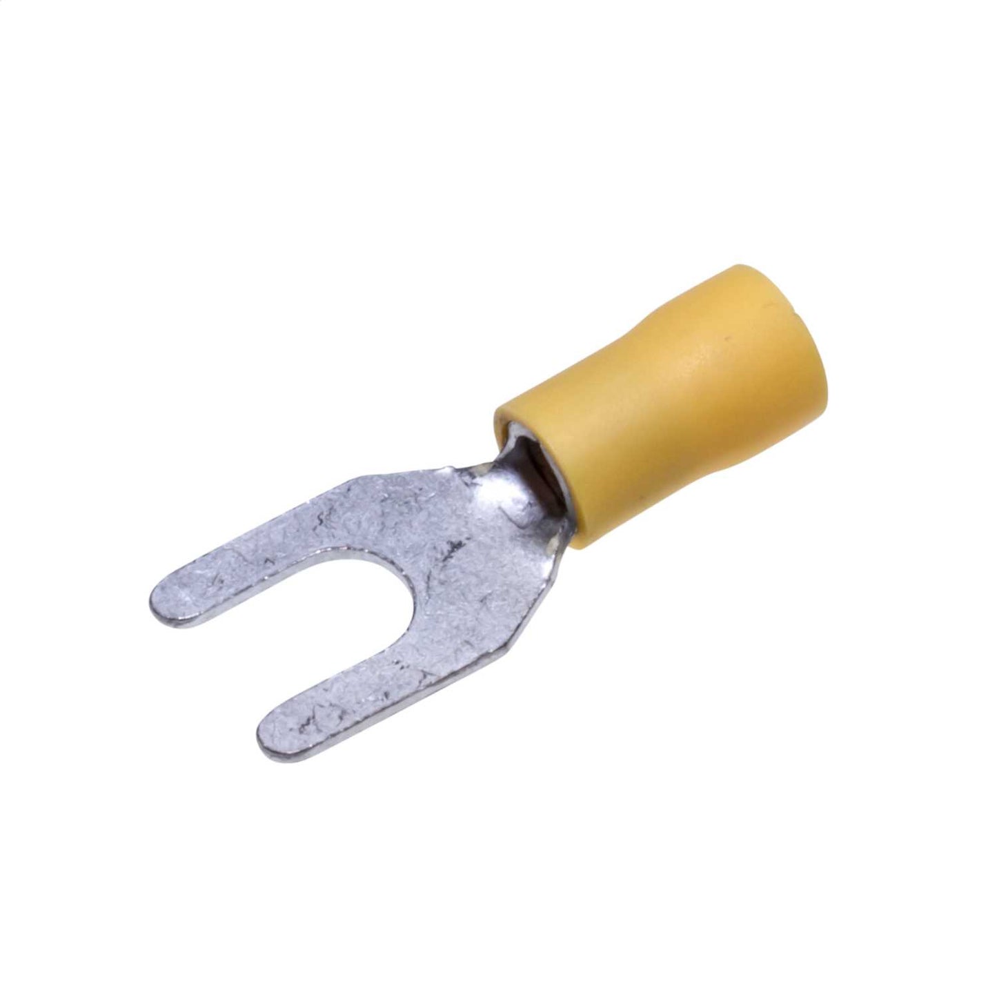Engex 6mm Yellow Fork Crimp Lugs for 6mm Cables (Pack of 100)