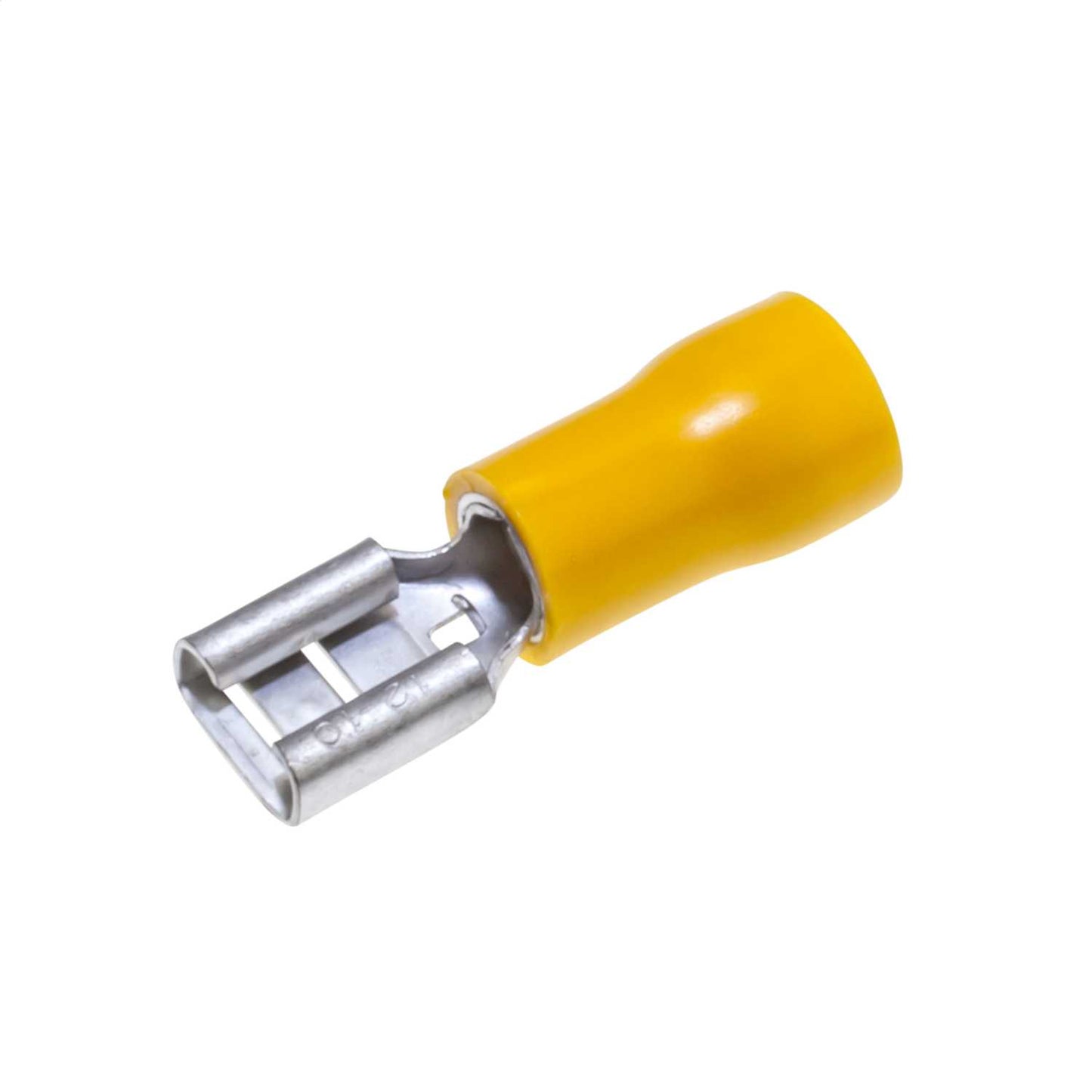 Engex 6.3mm Yellow Female Crimp Lugs for 6mm Cables (Pack of 100)