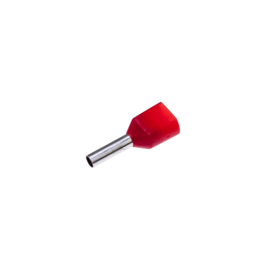 Engex 1mm Twin Entry Bootlace Ferrules Red (Pack of 100)
