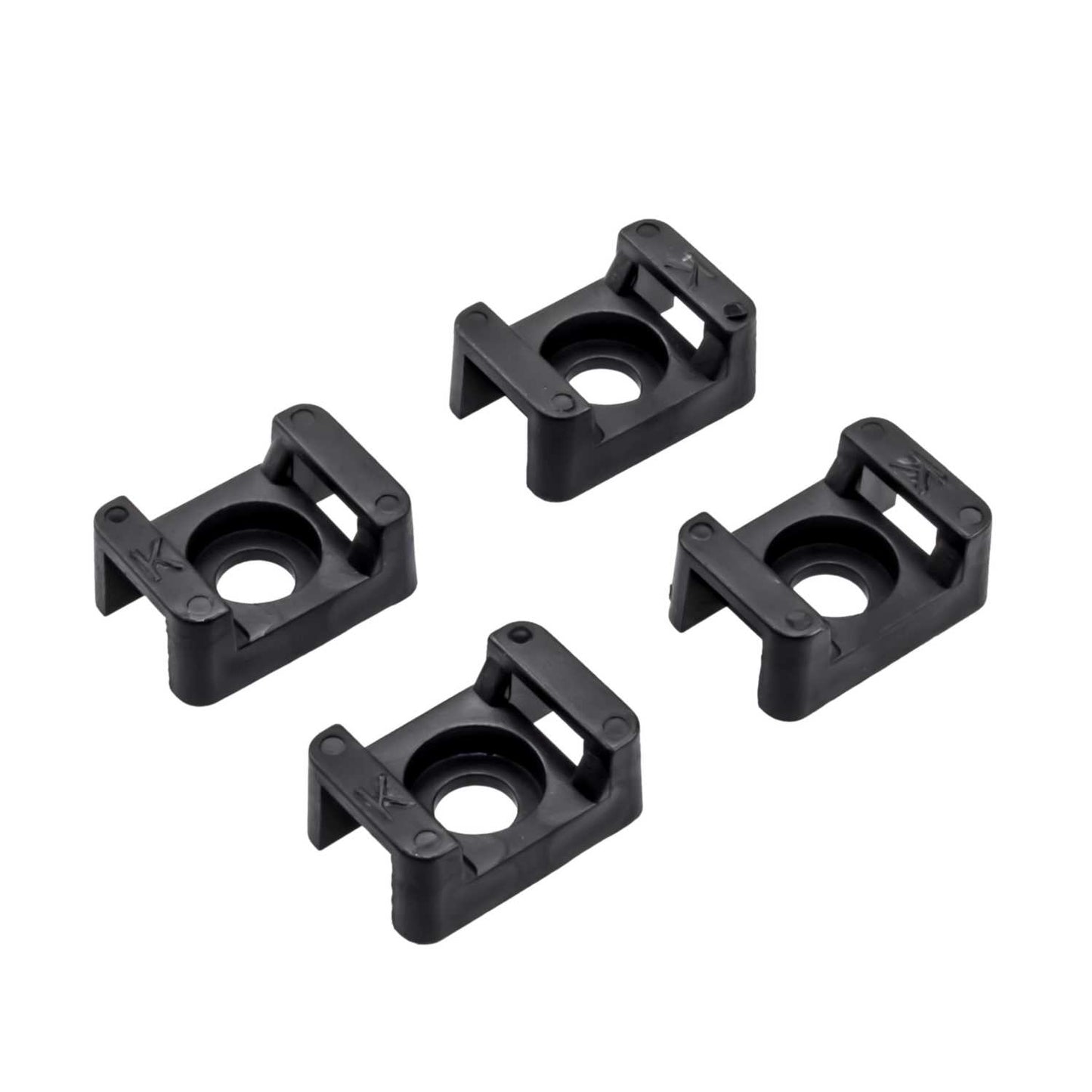 Engex 22.9mm x 15.9mm Cable Tie Cradle Black (Pack of 100)