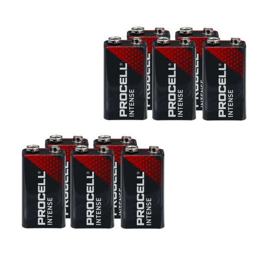 Duracell 9V MN1604 PP3 Alkaline Intense Battery (Pack of 10)
