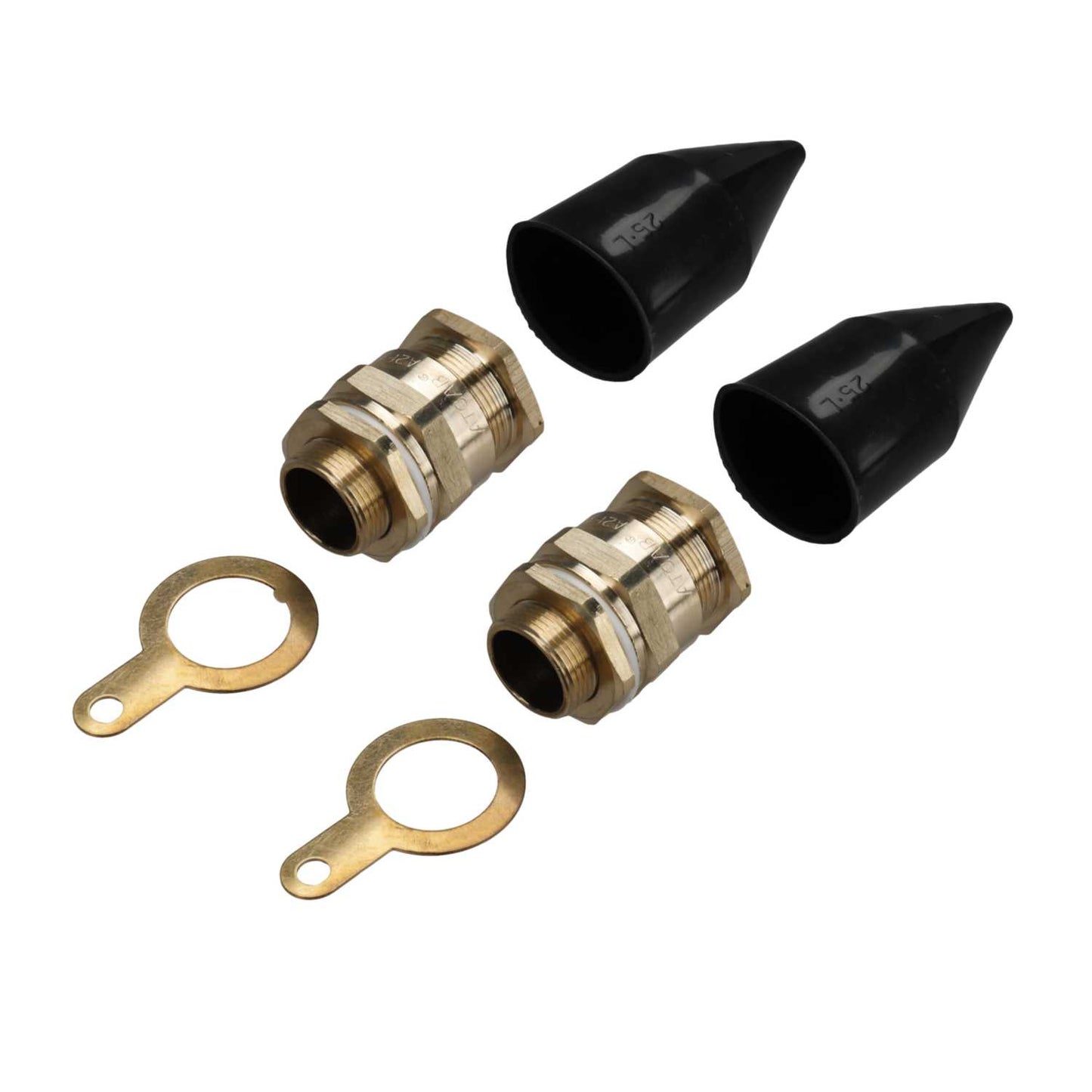 SWA M25 A2F Flameproof Brass Cable Gland Pack (Pack of 2)
