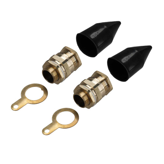 SWA M25 A2F Flameproof Brass Cable Gland Pack (Pack of 2)