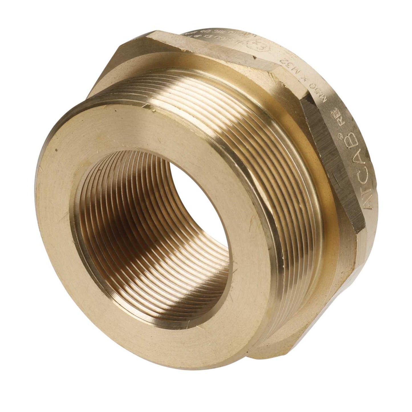 M50 Male x M40 Female Flameproof Reduction Adaptor Brass (Sold in 1's)