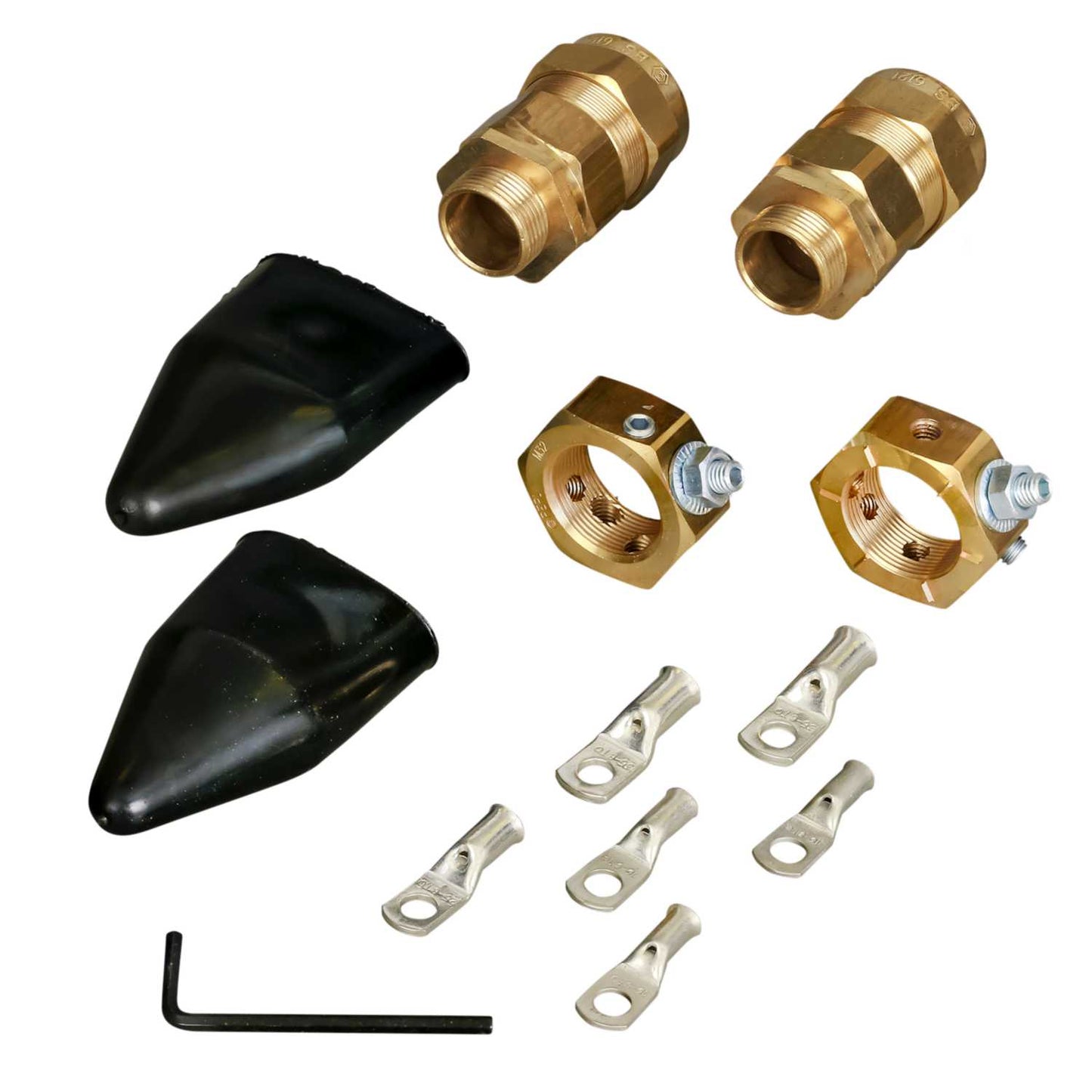 SWA 32CW Brass SWA Gland Pack with Earthing Nut (Pack of 2)