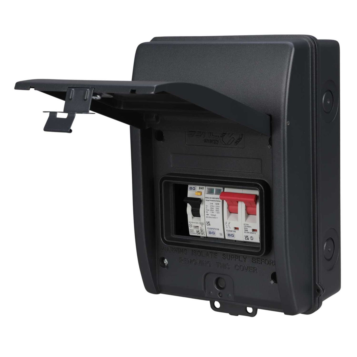 Sync Energy 5 Module EV Connection Unit with 40A Type A Rcbo 100A Isolator and Type 2 SPD