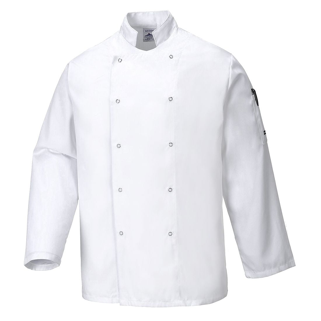 Suffolk Chefs Jacket L/S, L, R, White