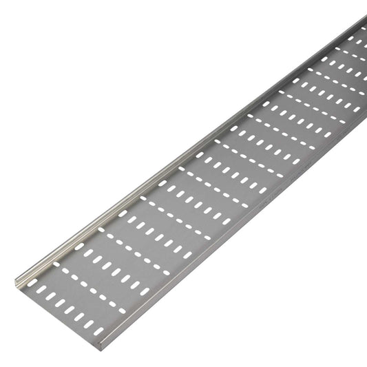 Tamlex 225mm Zinc Magnesium Return Flange Medium Duty Cable Tray 25mm Deep (3m Length)