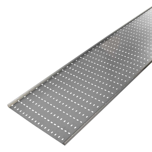 Tamlex 600mm Zinc Magnesium Return Flange Medium Duty Cable Tray 25mm Deep (3m Length)