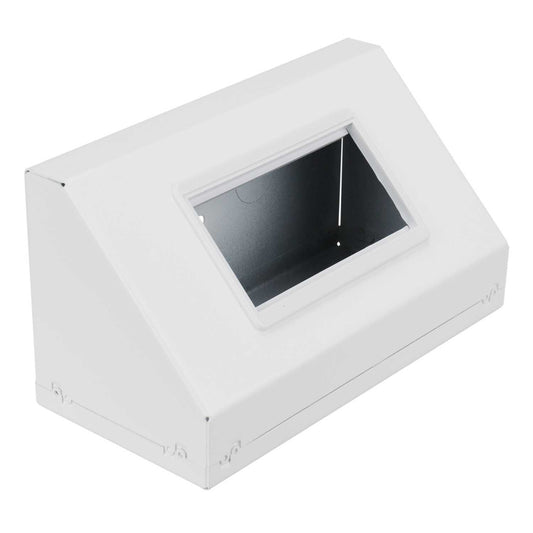 2 Gang Euro Frame Steel Pedestal Box White (Sold in 1's)