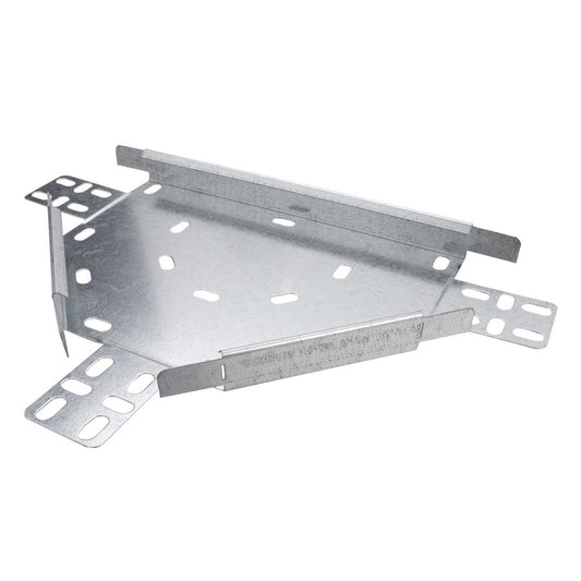 100mm Zinc Magnesium Flat Equal Tee for Medium Duty Tray (Sold in 1's)