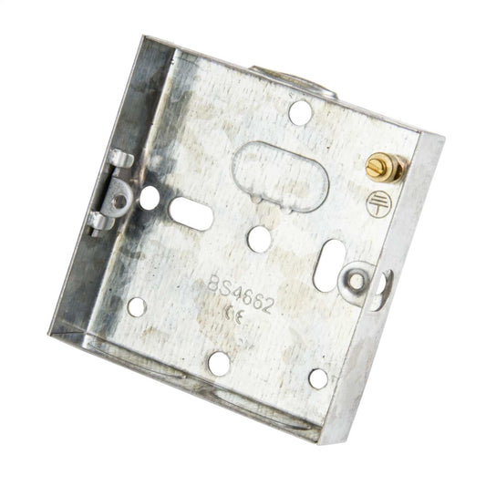 1 Gang 16mm Flush Metal Knockout Box (Sold in 1's)