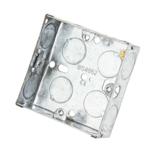 1 Gang 25mm Flush Metal Knockout Box (Sold in 1's)