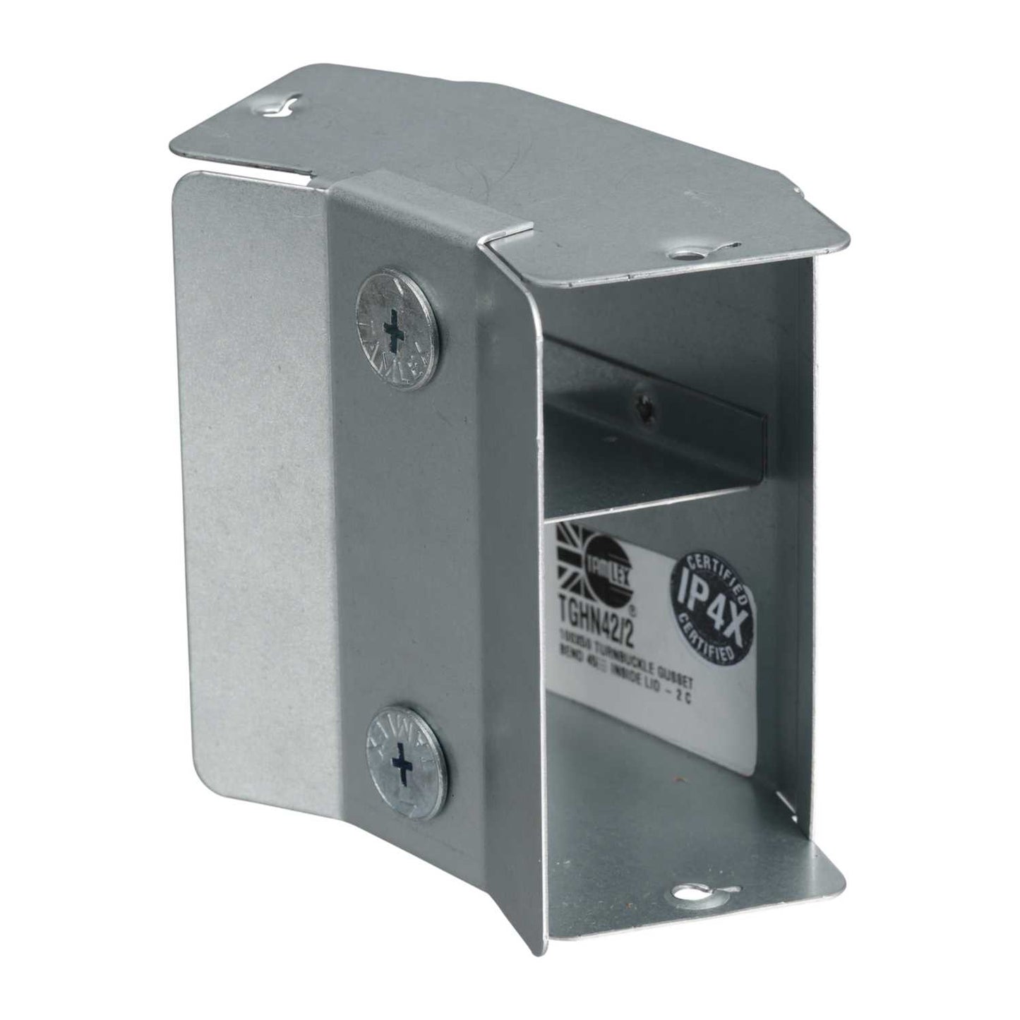 100mm x 50mm IP4X Turnbuckle 45° Inside Lid Bend 2 Compartment (Sold in 1's)