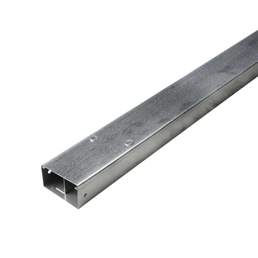Tamlex 100mm x 50mm IP4X Turnbuckle 2 Compartment Galvanised Steel Trunking (3m Length)