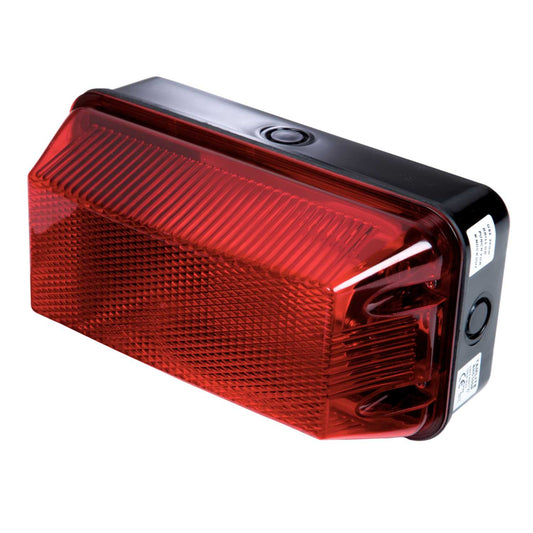 Tamlite 110V BC Polycarbonate Bulkhead with Red Lens