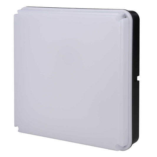Tamlite Nimrod A Nima 15W LED Square Emergency Bulkhead Black/Opal 4000K